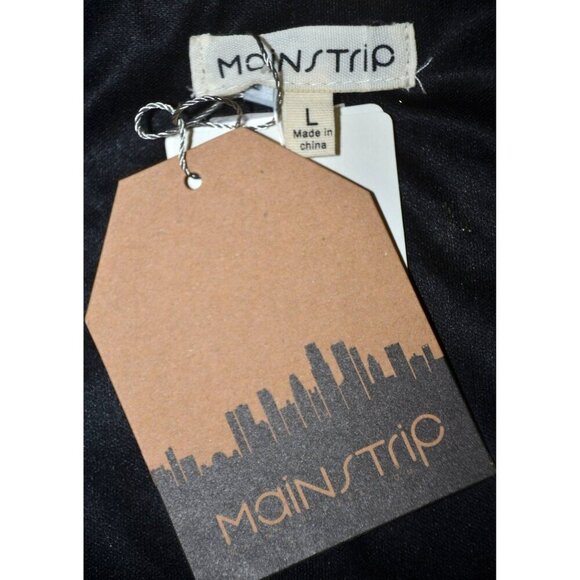 NWT Main Strip Full Sequin Black Gold Geometric Mini Skirt Size L Sexy Night Out - Picture 8 of 11